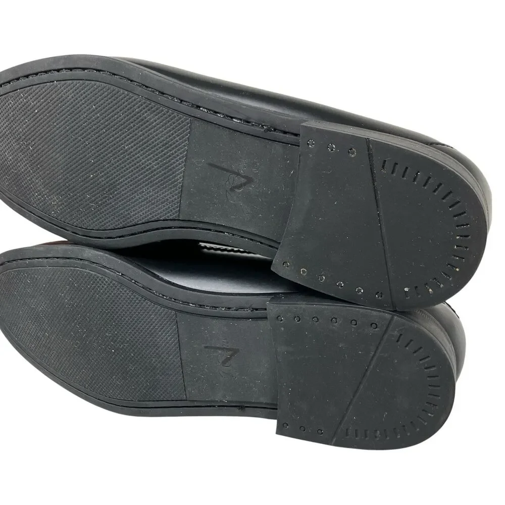 J Crew Camden Penny Loafers Mens 10.5 Black Leather Career Wedding Shoes AV166